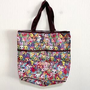 LeSportsac x Tokidoki Packable Foldable Reusable Bag Ripstop Pockets Travel